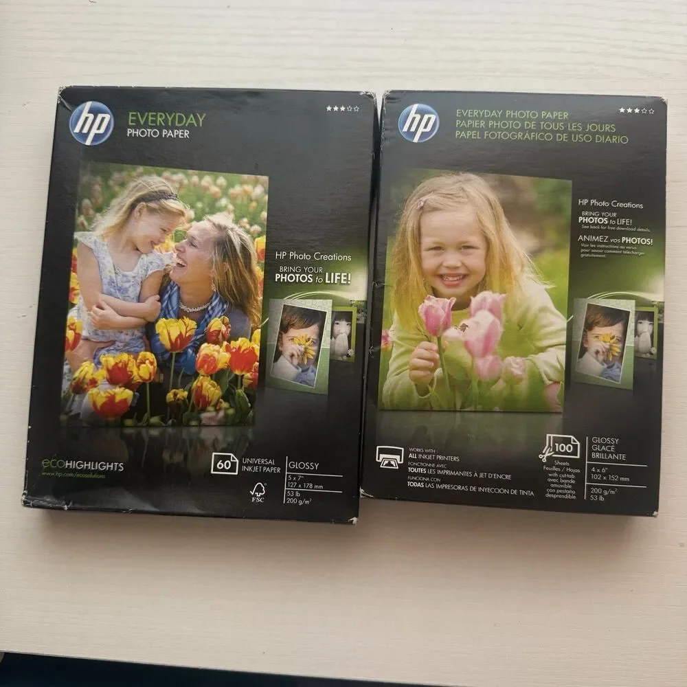 New HP Everyday Photo Paper  sheet Glossy  Set Of 2